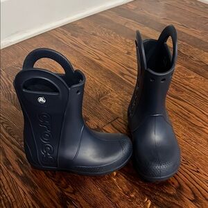 CROCS Blue Rain & Snow Boots Ankle-Height Matte Finish